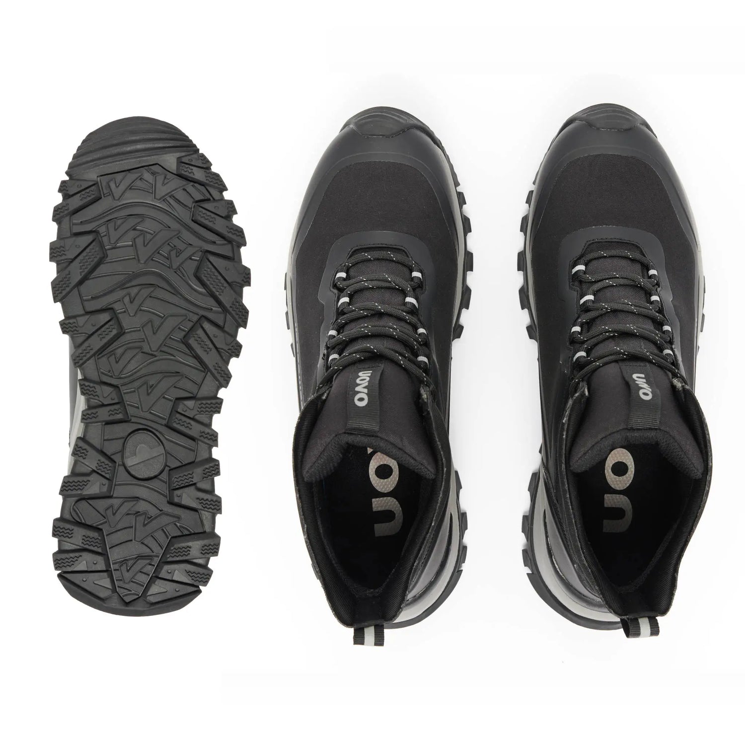 UOVO City Boot Midnight Black, pair top view