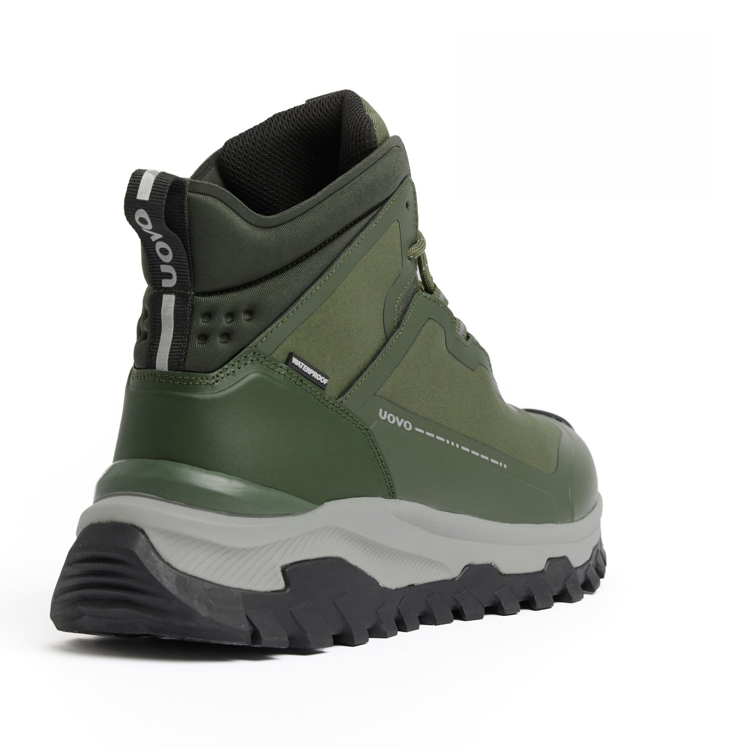 UOVO City Boot Moss Green, heel view