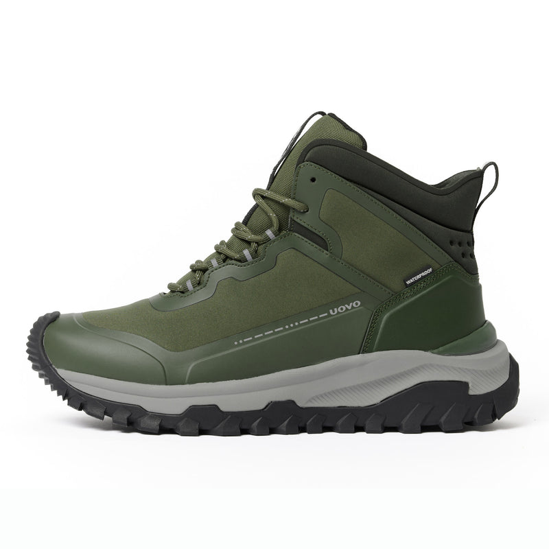 UOVO City Boot Moss Green, side view #color_Moss-Green