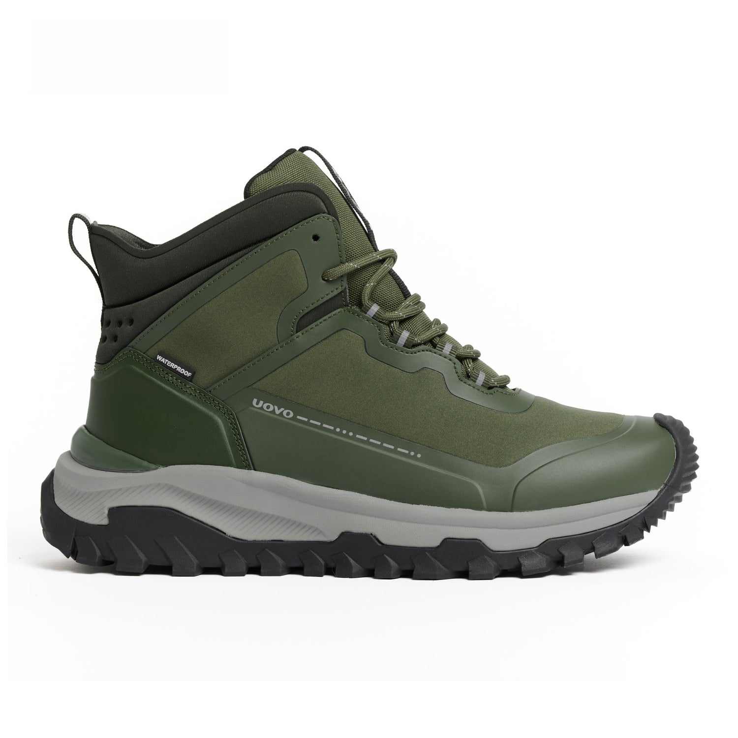 UOVO City Boot Moss Green, side view alt