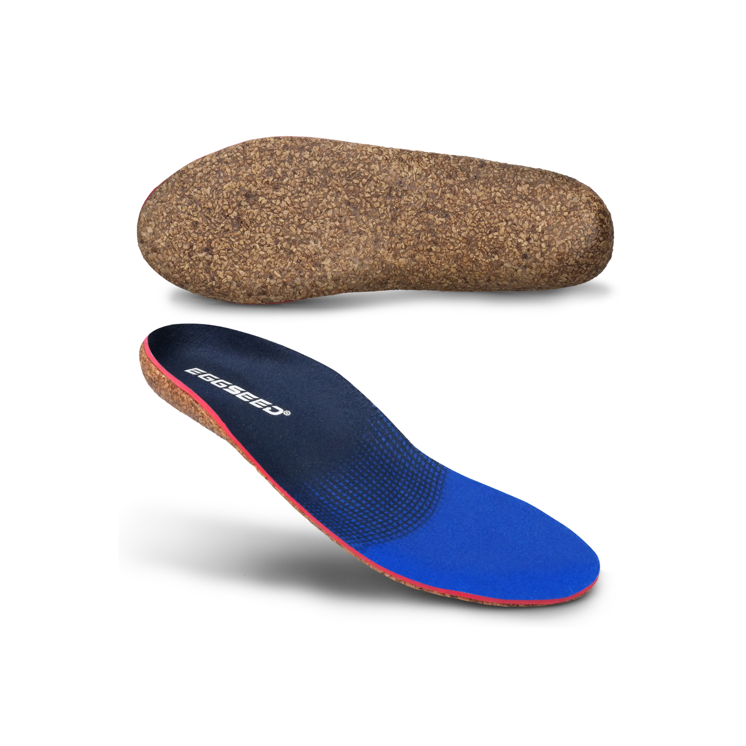 UOVO Cork Orthotic Insoles, top and bottom view