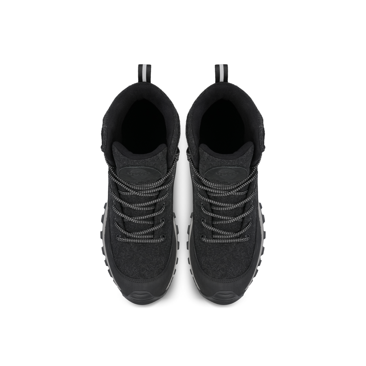 UOVO Monte Black Fleece, Pair Top View
