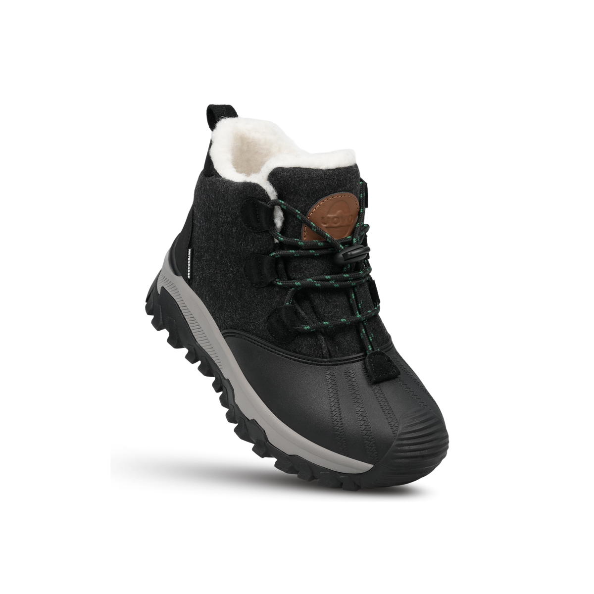 UOVO Monte Kids Black, 45 degree view