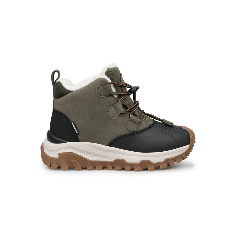 UOVO Monte Kids Khaki Green, side view #color_Khaki-Green