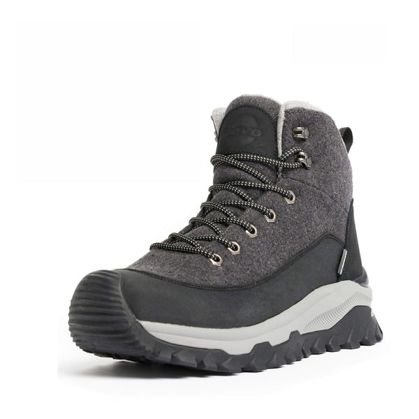 UOVO Winter Boot Gray Black, 45 degree view #color_Gray-Black
