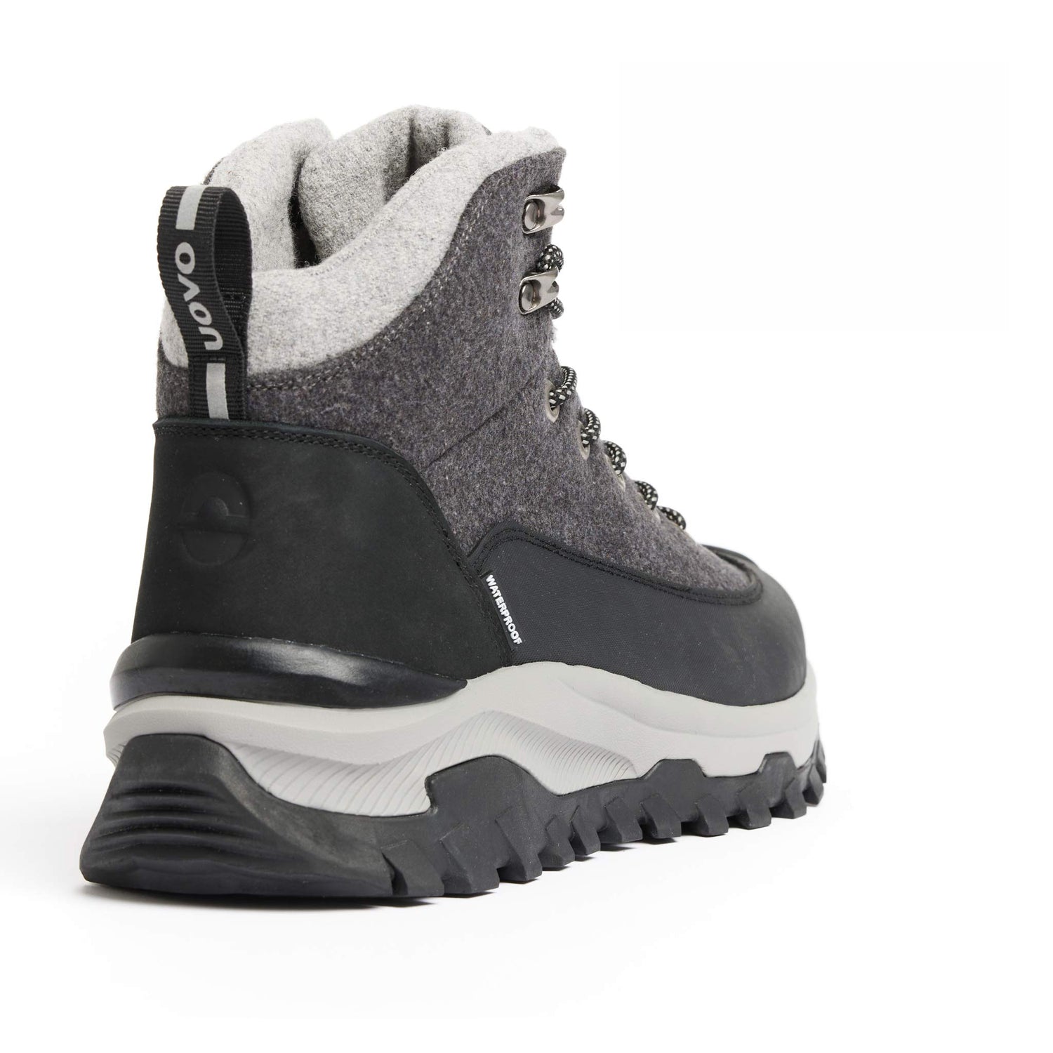 UOVO Winter Boot Gray Black, heel view
