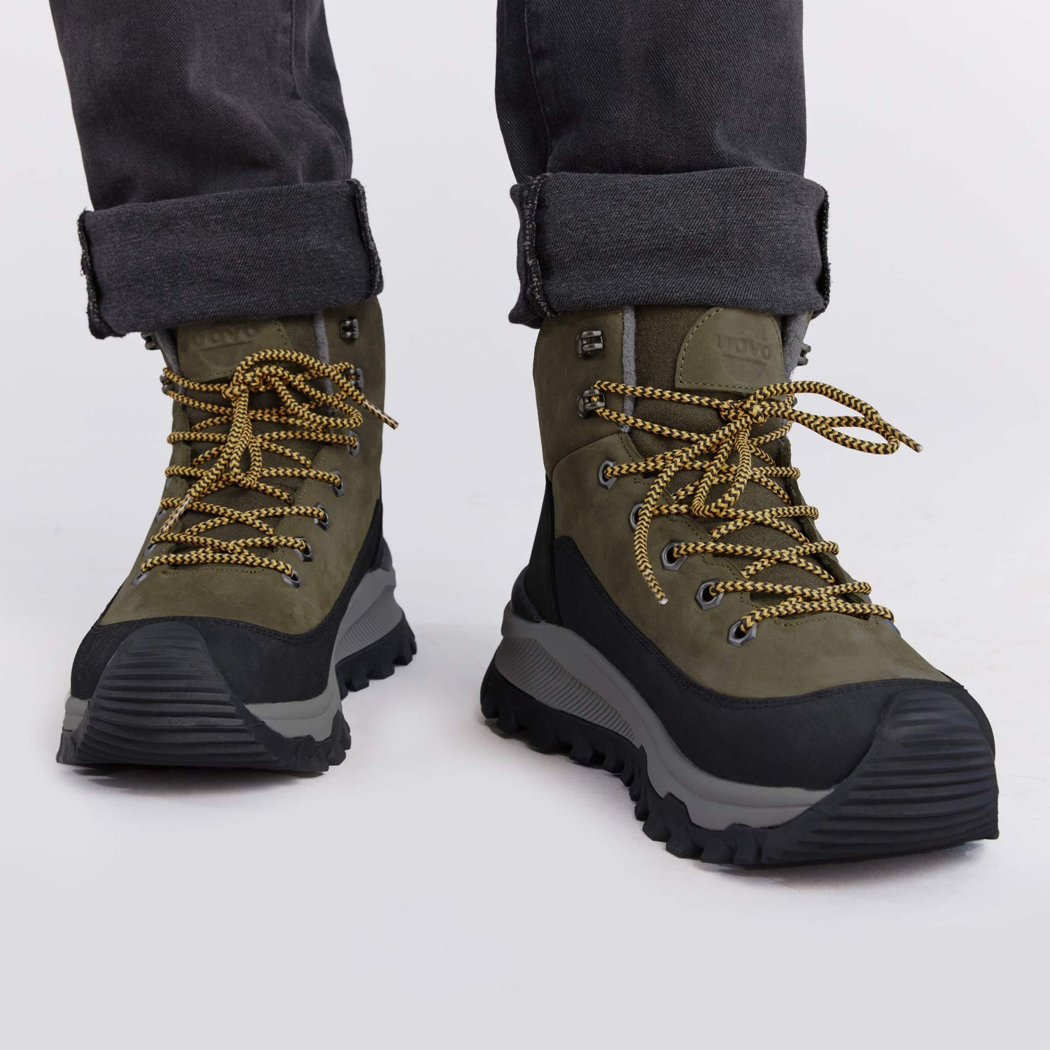 UOVO Winter Boot Moss Green, lifestyle view